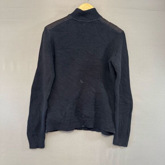 Calvin Klein Men’s Grey Zip Up Knit Sweater Size Small High Neck Cotton Blend - Picture 4 of 11